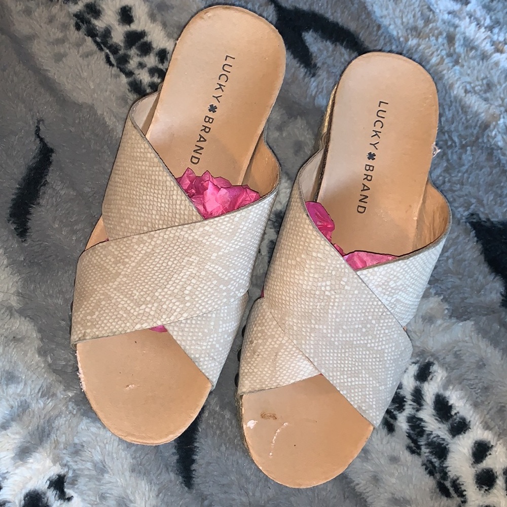 Lucky Brand Leather LK-Neeka Platform Wedge — 8 - Picture 4 of 15